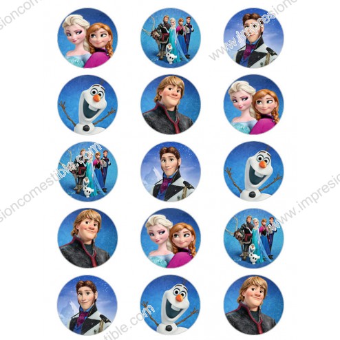 Oblea Galletas Frozen Personajes
