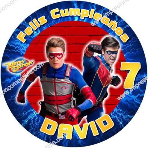 Oblea Capitan Man  y Henry Danger Personalizada