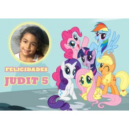 Oblea My little Pony Montaje con Foto - Dina4