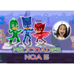 Oblea PJ Masks Montaje con Foto - Dina4